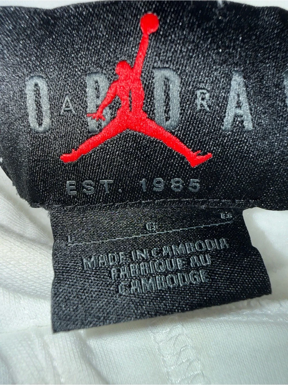 Jordan White Hoodie with Blue Jumpman Logo large